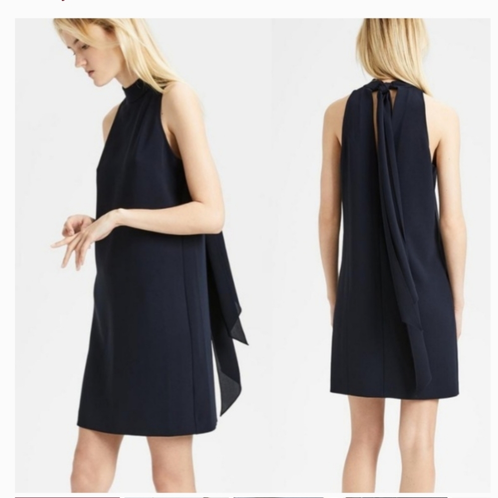 THEORY CLEAN HALTER DAY DRESS